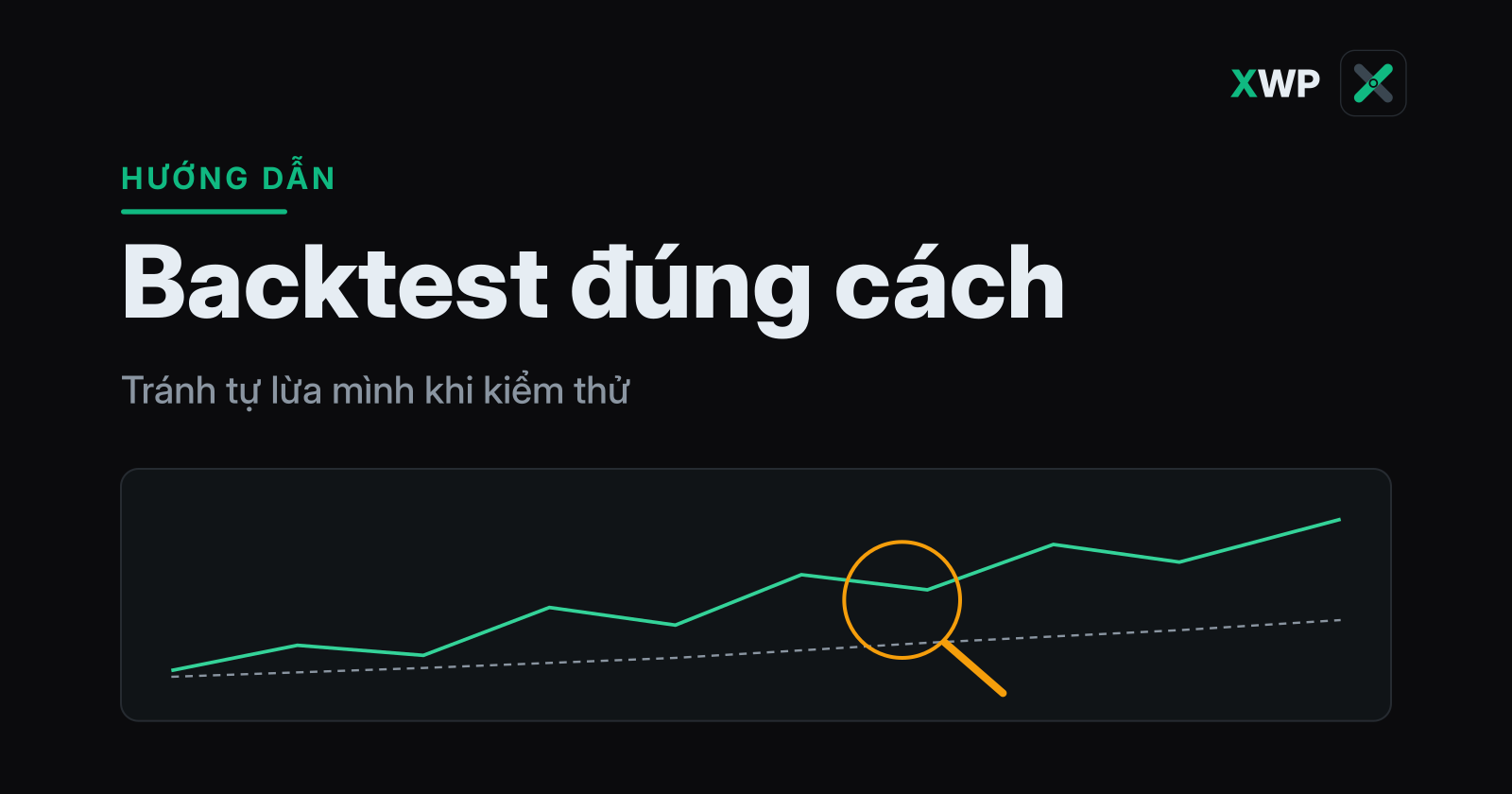 Bìa Backtest đúng cách: đường vốn kiểm thử với kính lúp soi tránh tự lừa mình, thương hiệu XWP